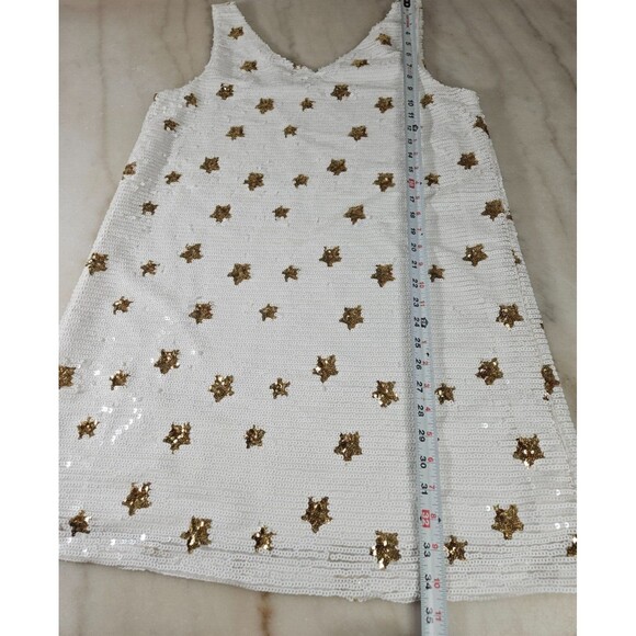 Dee Elly Women's Sequin Star V-Neck Sleeveless Shift Dress Size XL - Picture 3 of 8